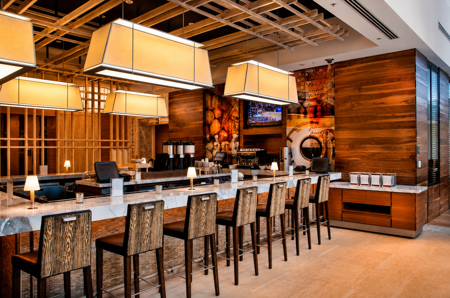 J W Marriott Tower and Podium restaurant